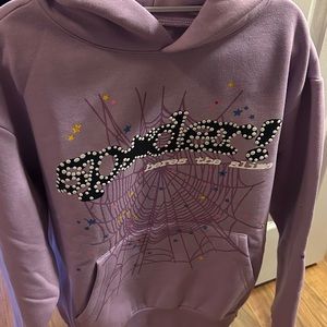 Sp5der Acai Purple Hoodie Medium